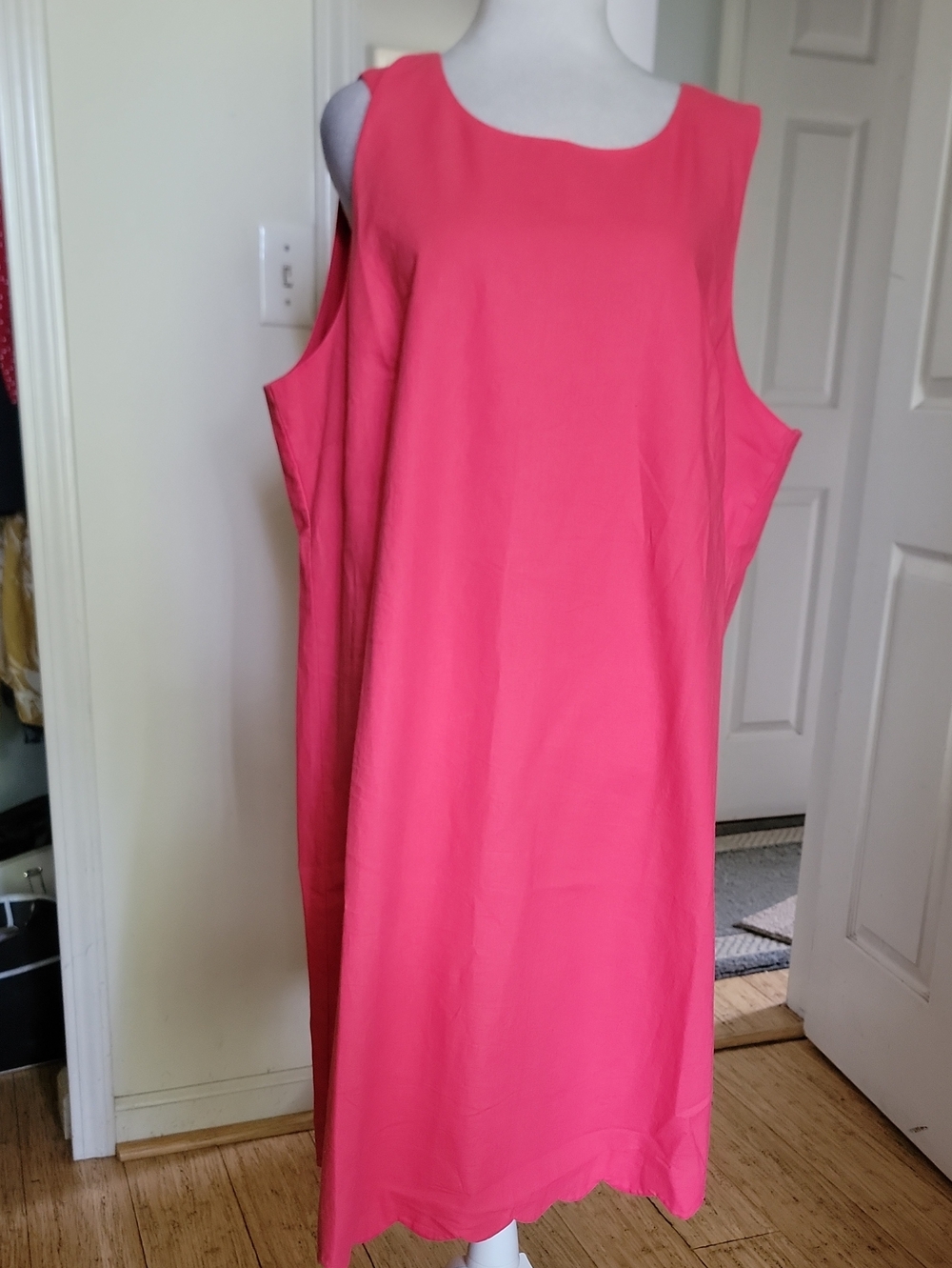 J Crew Sleeveless A-Line Sundress in Bright Pink